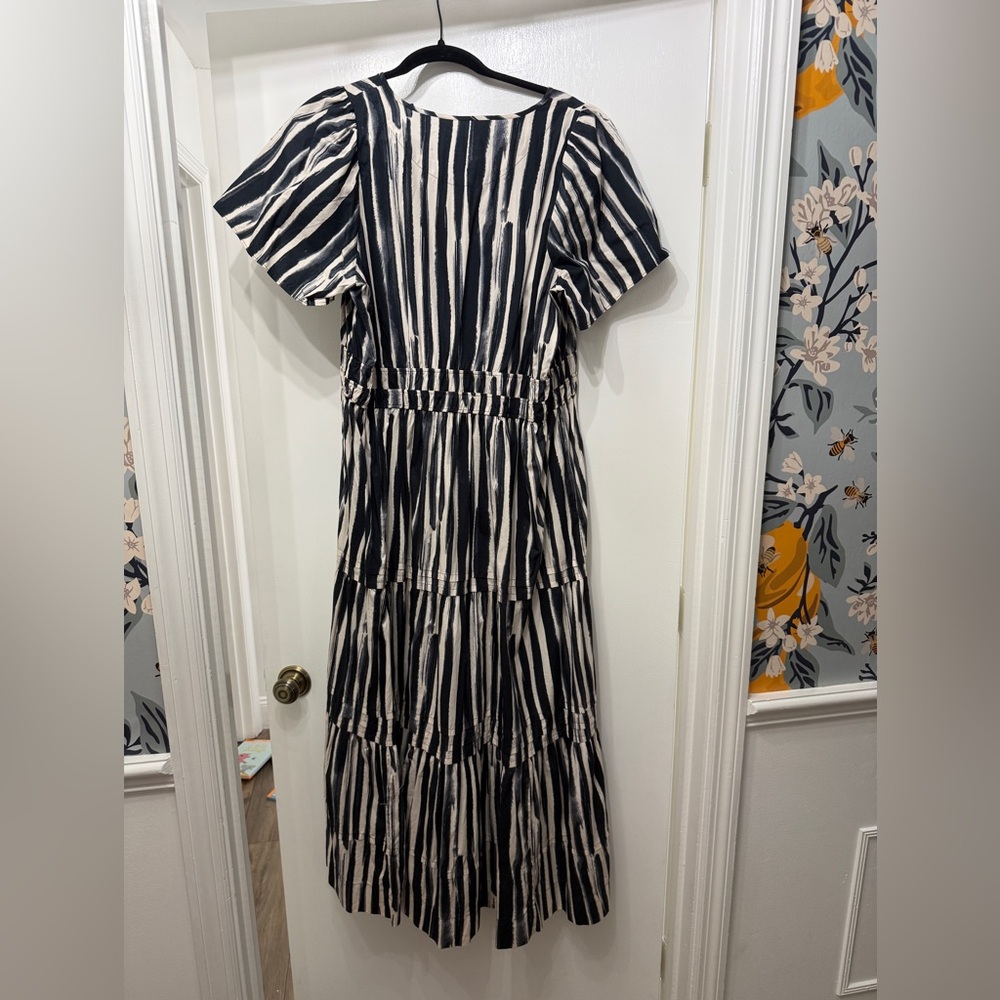 Anthropologie Black and White Striped Somerset Maxi Dress - Picture 5 of 5
